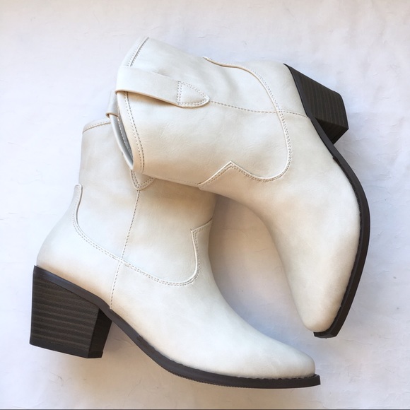 western booties white